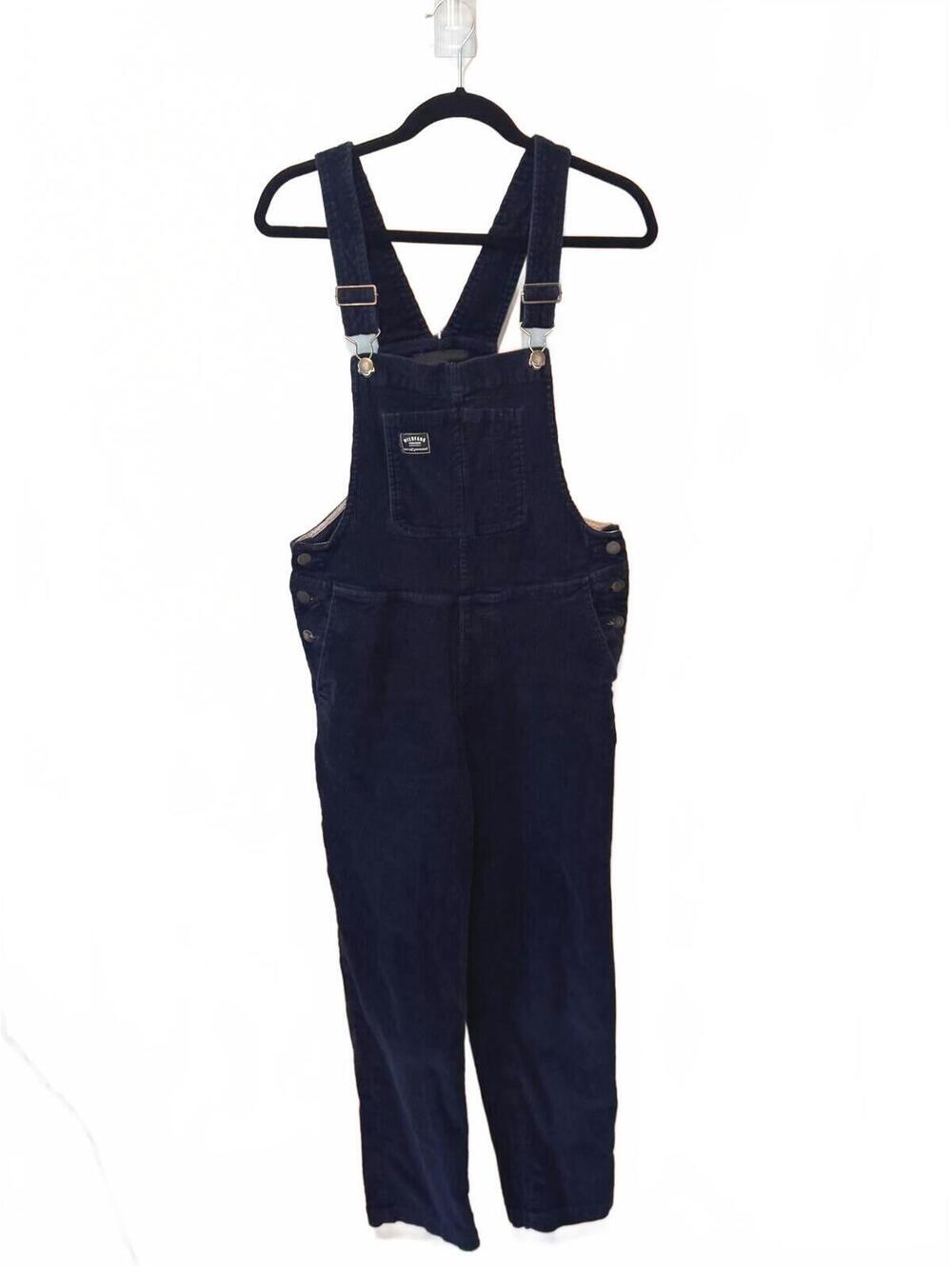 WILDFANG | Workwear Corduroy Overalls Navy Blue Small Bib Dungarees